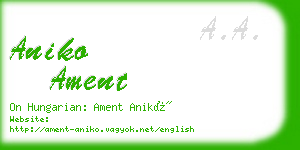 aniko ament business card